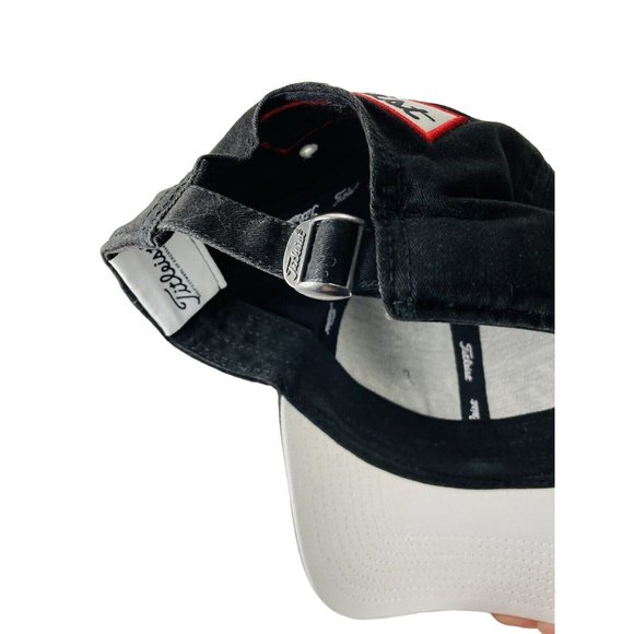 Titleist FJ Pro V1 Logo Golf Baseball Cap Hat Adjustable Black White Embroidered - Picture 11 of 12